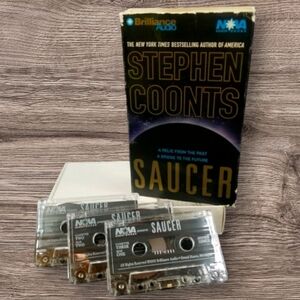 BOOK ON AUDIO CASSETTES "SAUCER" BY STEPHEN COONTS